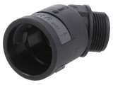 Conectori &icirc;n unghi 45&deg; cu filet metric și exterior din poliamidă 6