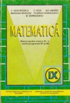 Matematica - Manual pentru clasa a IX-a - pentru programele M1 si M2 (Nastasescu, Nita...) foto