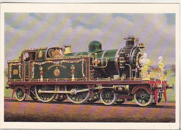 bnk cp Feroviare - Trenuri - locomotiva decorata pentru incoronare - necirculata