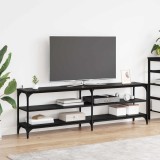 vidaXL Cabinet TV Stejar Negru 160 x 30 x 50 cm 881290