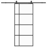 Cumpara ieftin Usa glisanta cu set de feronerie neagra 90x205 cm Sticla ESG