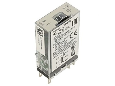 Timer OMRON DPST-NO 24VDC 0,1s-10min H3RN IP20 foto
