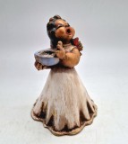 sfesnic Suport Lumanare THUN Bolzano Bozen Ingeras 18 cm inaltime ceramica Italia