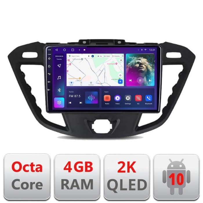 Navigatie Ford Transit C-845 Android Octa Core Ecran 2K QLED GPS 4G 4+32GB 360 KIT-845+EDT-E409-2K CarStore Technology