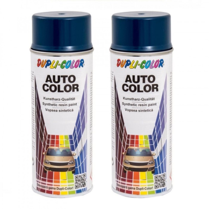 Pachet 2 x Vopsea Spray Auto Dacia Albastru Capri Dupli-Color 350 ml