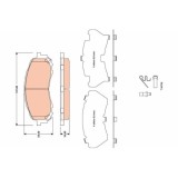 Placute frana Subaru Impreza Estate (Gg) 10.00-12.08, Impreza Liftback (Gr Gh G3) 03.07-05.14, Impreza Saloon (Gd) 09.99-06.09, Impreza Saloon (Ge Gv