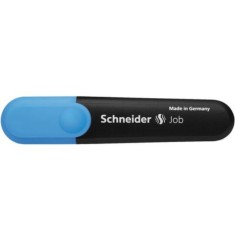 Set 10 Textmarkere Schneider Job, Varf Tesit si Scriere de 1-5 mm, Cerneala pe Baza de Apa, Culoare Albastru Fluorescent, Evidentiator, Accesorii Biro foto