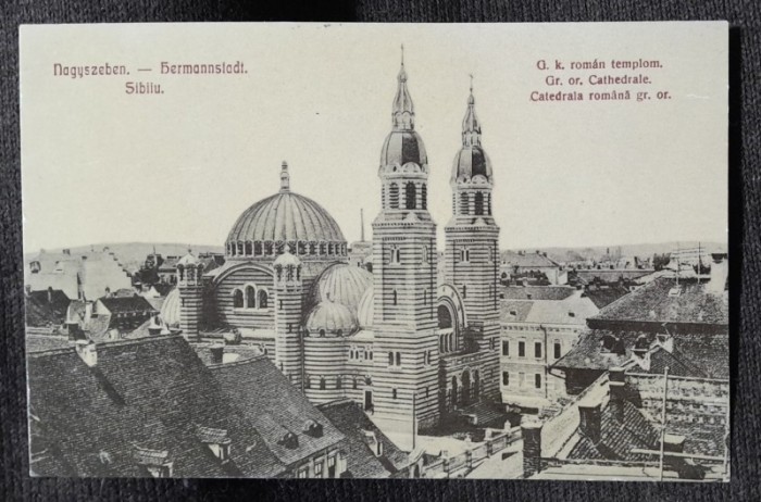 Carte postala, Sibiu, Catedrala romana gr.or., perioada interbelica