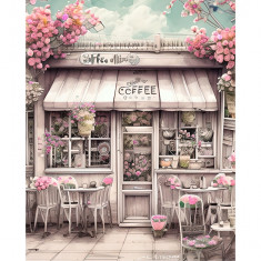 Sticker decorativ, Coffee Shop, Roz, 85 cm, 6223ST