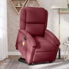 VidaXL Fotoliu rabatabil cu ridicare, roșu vin, material textil 3204167