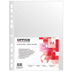 Set 100 Folii de Protectie A4, Tip Cristal, 50 MIC, Transparente, Folii Protectie Documente, Folie pentru Protectie Documente OFFICE Products, Folii d