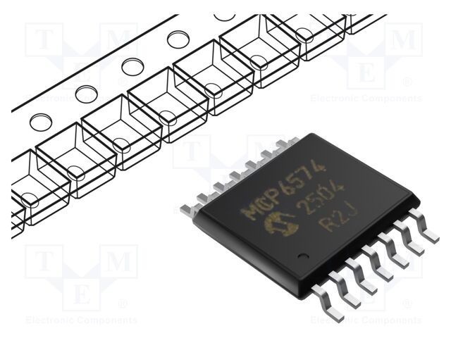 Comparator low-power 4 canale 1,8-5,5V TSSOP14 MICROCHIP