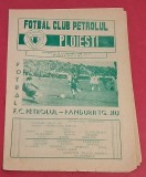 Program meci fotbal PETROLUL PLOIESTI - PANDURII TARGU-JIU 16.11.1980