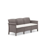 Leziter Canapea Gradina Venus 3 Locuri Efect Rattan Cappuccino Rezistent UV