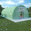 Sera Gradina Gossi 18mp 600x300x200cm Verde Polietilena &amp; Otel, 8 Ferestre, Usa 100x185cm