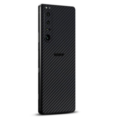 Set Folii Skin Acoperire 360 Compatibile cu Sony Xperia 1 III - ApcGsm Wraps Carbon Black foto