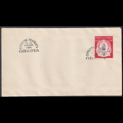 Plic Expozitie Filatelica Oradea 1954 cu LP370 foto