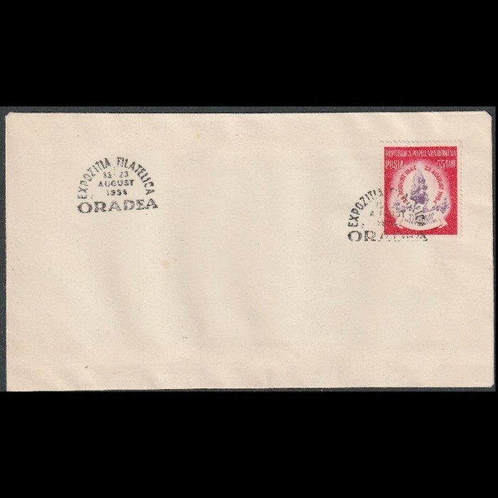 Plic Expozitie Filatelica Oradea 1954 cu LP370