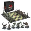 Joc Sah Jurassic Park 45x45cm, Piese Dinozauri, Tabla Sah, Set Sah 32 Piese, Rege T-Rex, Regina Spinosaurus, 7+