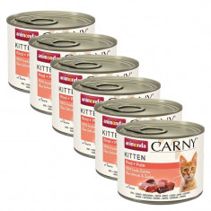 Animonda Carny Kitten -carne de vită de curcan 6 x 200 g