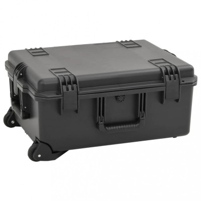 vidaXL Carcasă de transport portabilă, negru, 62,5x50x28,5 cm, PP foto