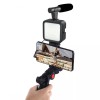 Set Vlog 5 in 1: Microfon, Lampa LED, Trepied, Suport Telefon - Universal, Sunet Clar, Iluminare Profesionala, Compatibil Telefoane 6.5 inch