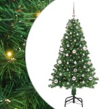 vidaXL Brad de Crăciun artificial Verde 150 cm PVC și Oțel și Plastic 3396902