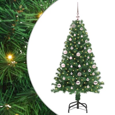 vidaXL Brad de Crăciun artificial Verde 150 cm PVC și Oțel și Plastic 3396902 foto