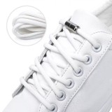 Sireturi elastice SMART pentru incaltaminte cu clema metalica, culoare alba