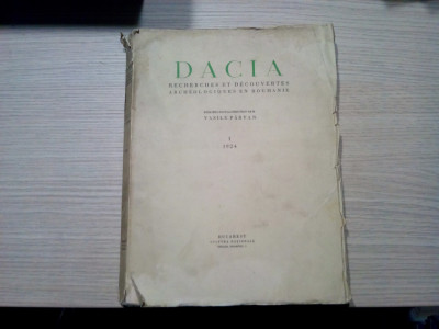 DACIA Recherches et Decouvertes Archeologiqus en Roumanie I - V. Parvan - 1924 foto