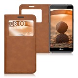 Husa pentru LG X Power, Piele ecologica, Maro, 39814.83, Kwmobile