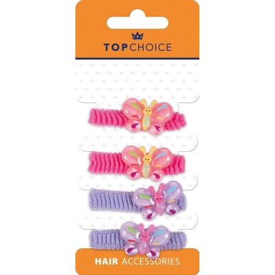 Set 4 elastice de par cu fluturasi Top Choice 25747 foto