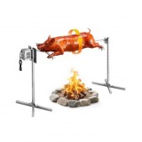 Rotisor electric pentru gratar Inox, max 60 kg, lungime de lucru 142 cm, putere 38 W, Inaltime reglabila 8 nivele