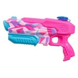 Pistol de apă din plastic, 30 cm, fucsia și turcoaz, model graffiti, CMCLASS