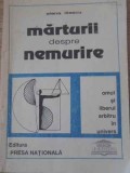 MARTURII DESPRE NEMURIRE-ELENA ILIESCU-351085