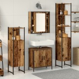 VidaXL Set mobilă baie 4 piese Lemn Rustic Lemn prelucrat