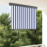 Cumpara ieftin Jaluzea tip rulou de exterior, albastru si alb, 140 x 250 cm