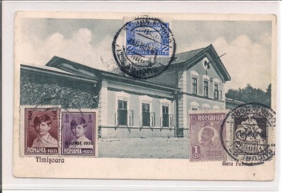 Carte popstala circulata in anul 1932 Timisoara foto
