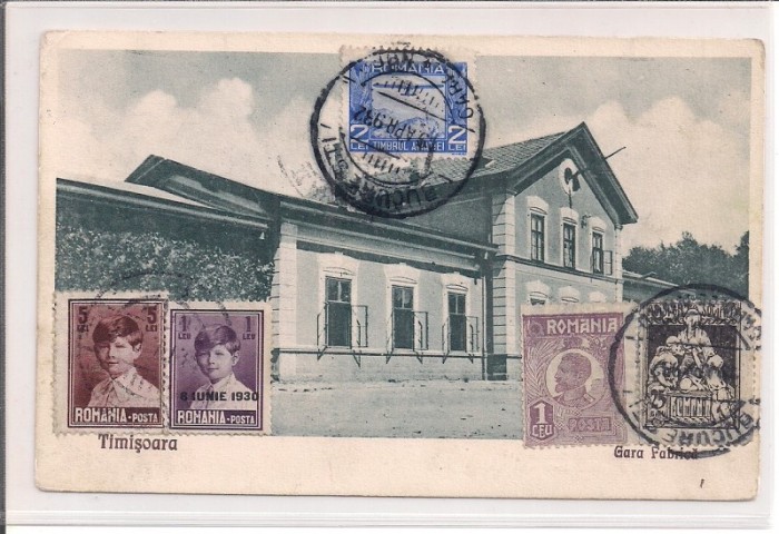 Carte popstala circulata in anul 1932 Timisoara