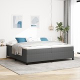 VidaXL Pat cu Somieră cu Saltea Gri Deschis 200x200 cm Țesătură din Corduroy
