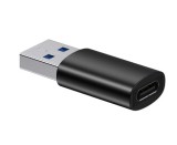 ADAPTOR Baseus Ingenuity Series Mini OTG USB Type-C (M) la USB 3.1 (T) corp metalic negru "ZJJQ000101" - 6932172605797