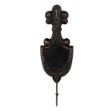 Cumpara ieftin Cuier perete metal negru maro 12x4x38 cm