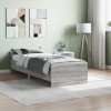VidaXL Cadru de pat mic single sonoma gri 75x190 cm lemn prelucrat 835951
