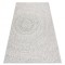 Covor sisal Flat 48832367 Cercuri, puncte cremă / gri, 80x150 cm