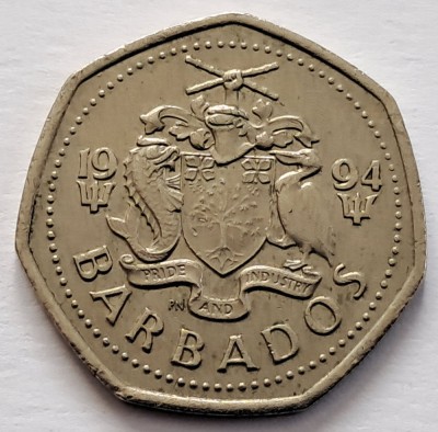 Barbados, 1 Dollar 1994 foto