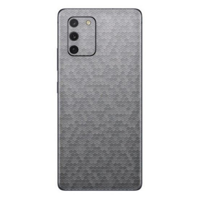 Set Folii Skin Acoperire 360 Compatibile cu Samsung Galaxy S10 Lite (Set 2) - ApcGsm Wraps HoneyComb Gray foto