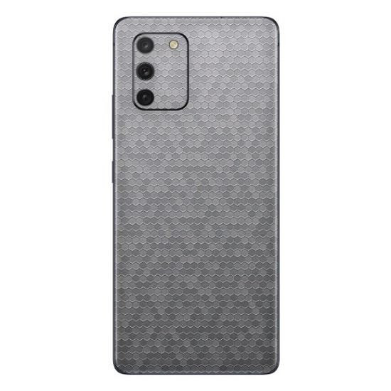 Set Folii Skin Acoperire 360 Compatibile cu Samsung Galaxy S10 Lite (Set 2) - ApcGsm Wraps HoneyComb Gray