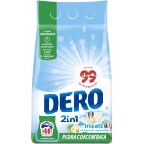 Detergent de rufe pudra Dero 2in1 Iris Alb, 3kg, 40 spalari