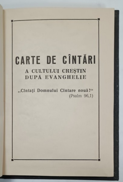CARTE DE CANTARI A CULTULUI CRESTIN DUPA EVANGHELIE , ANII &#039; 80