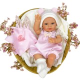 Cumpara ieftin Papusa Nines D&#039;Onil Dou Dou bebelus RN cu hainute roz, jucarie si miros de vanilie 37 cm